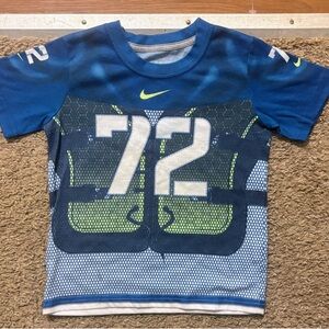 Nike Boys' Size 5 Blue Graphic Football Tee - 72 Like New Condition